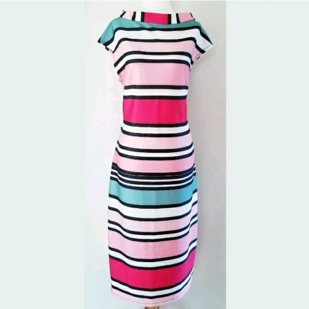 NEW YORK & CO SCUBA MIDI DRESS SZ XL